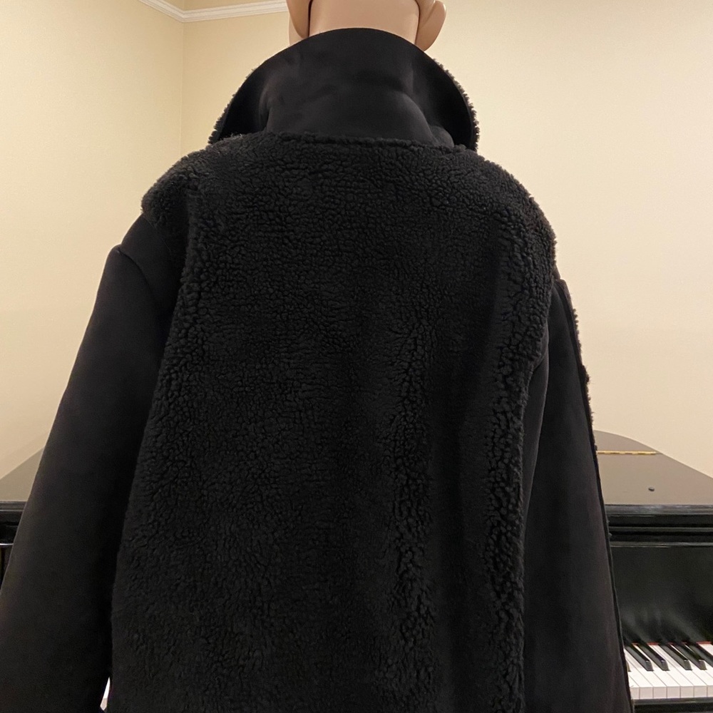 NWT Luxury Winter Minimalist Catherine Malandrino Faux Shearling  Jacket - Picture 14 of 16